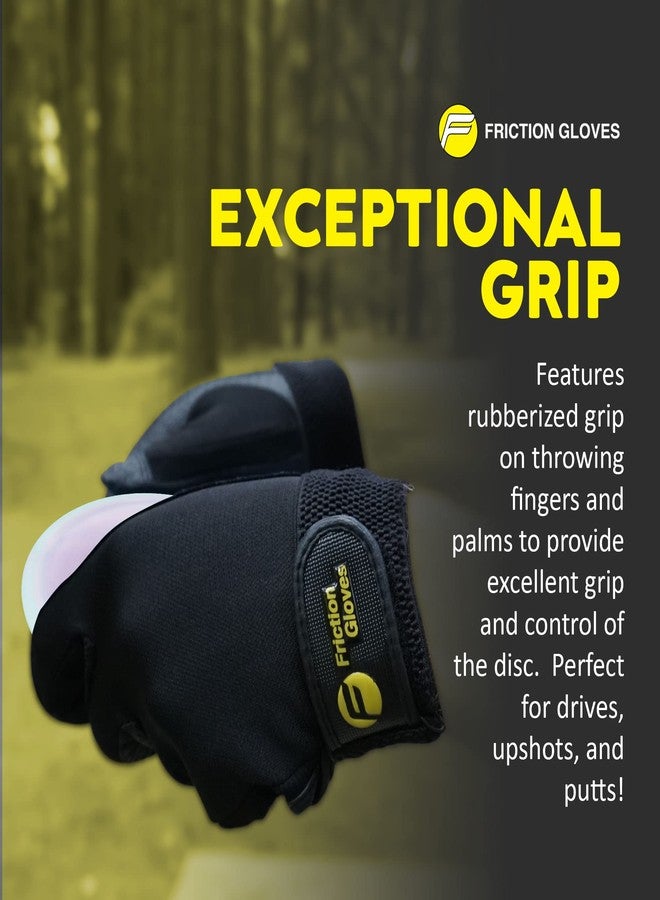 Friction Gloves Disc Sports Gloves - Rubberized Palm and Fingers for Amazing Grip on All Your Throws - Perfect for Driving & Putting - Play Your Best in Any Weather - Adult Medium - Image 3