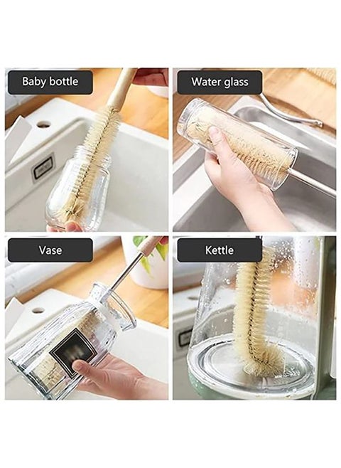 Brush For Cleaning Bottles WITH WOOD HAND