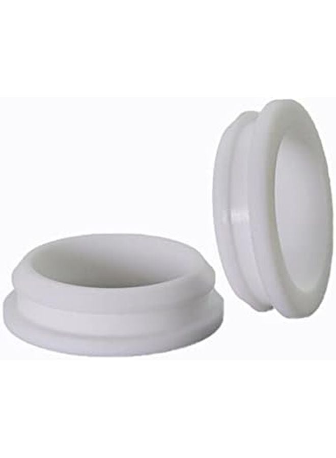 White Silicone Rubber Grommet Plugs 4 5mm Hole Diameter 10Pcs Snap On Cable Protector - Image 2