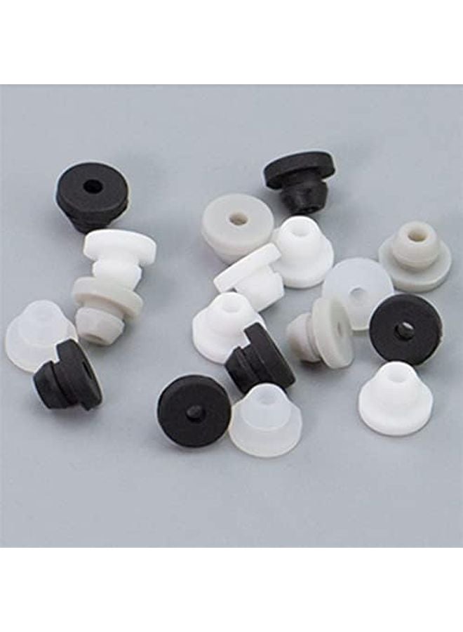 White Silicone Rubber Grommet Plugs 4 5mm Hole Diameter 10Pcs Snap On Cable Protector - Image 4