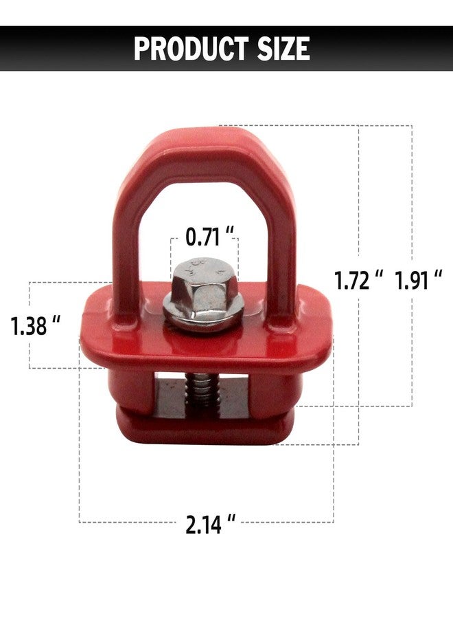 JINCHEN Aluminum Tie Down Anchors 9 Pcs Truck Bed Set Side Wall Anchor fit for 2007-2023 Chevy Silverado/GMC Sierra, 2015-2023 Chevy Colorado/GMC Canyon (Red) - Image 2