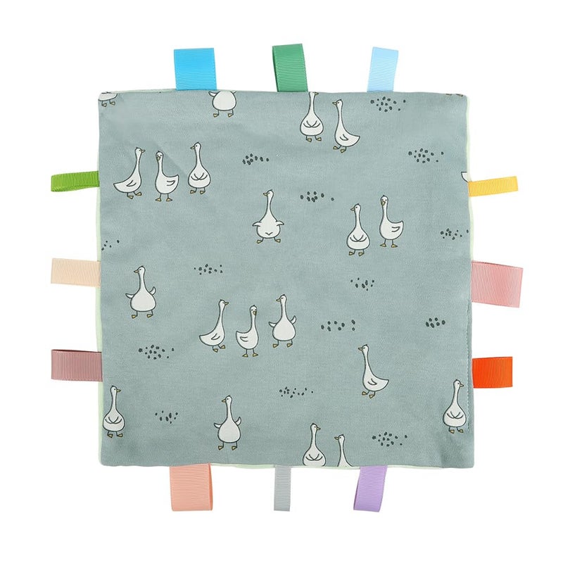 AmazingM Baby Tags Security Blanket Sensory Soothing Taggies Blanket for 312 Months Boys and Girls Duck