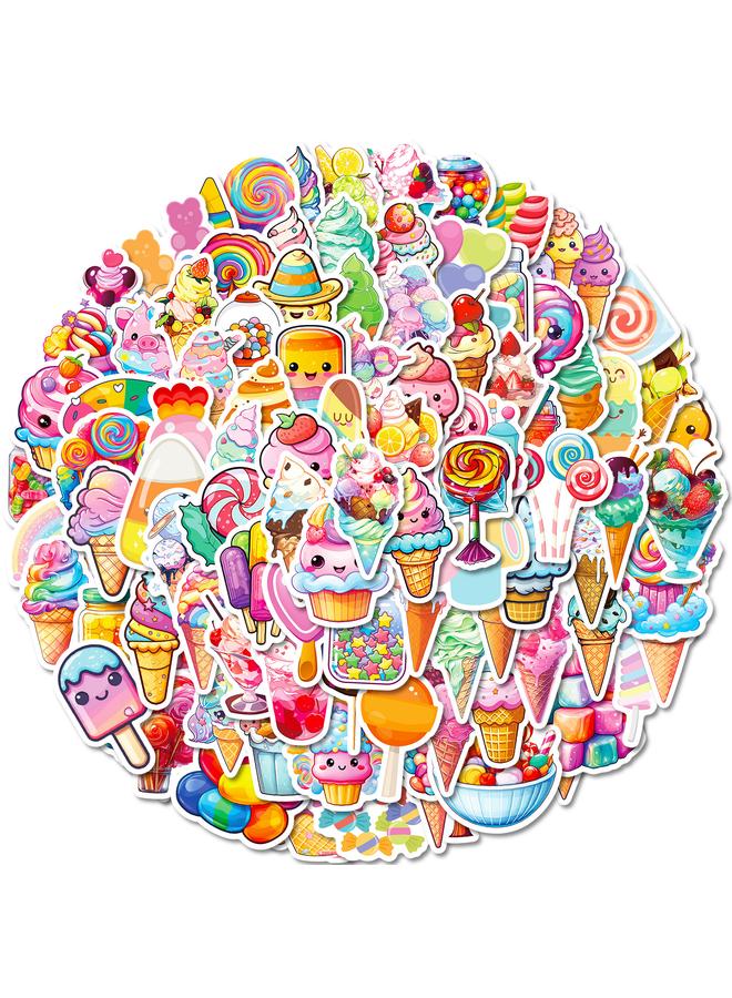 Bluejw 100 Zhang Gao Yan Value Candy Ice Cream Dessert Waterproof Decorative Stickers DIY Decoration Hot Sale - Image 1