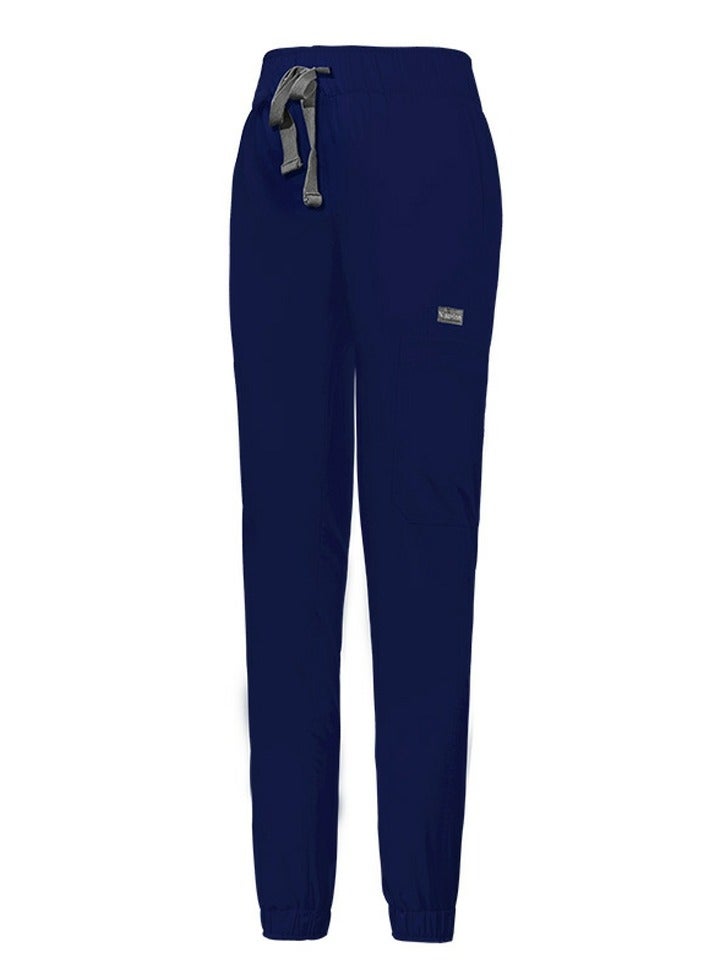 Loquat Medical Uniform Scrubs Pants Unisex Elastic Waist Jogger Pants Workwear Navy Blue  - Image 1