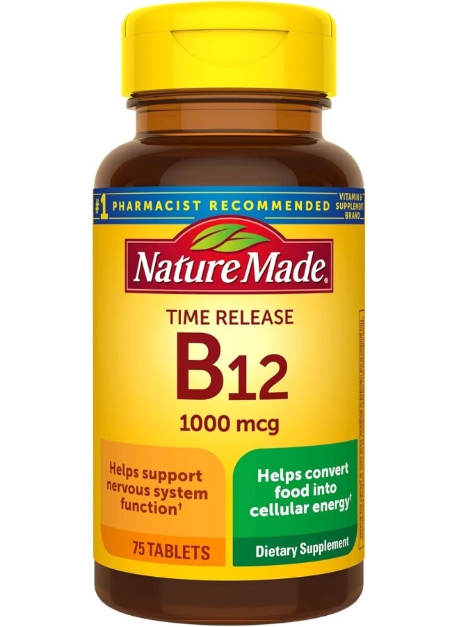 Nature Made Vitamin B-12 - 1000mcg, 75 Tablets - Image 1
