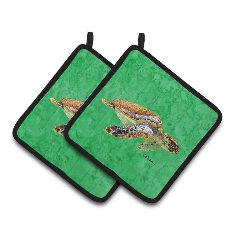 Caroline's Treasures ""Caroline's Treasures 8675PTHD Turtle Pot Holders (1 Pair)  7.5"""" x 7.5""""  Multicolor"" 
