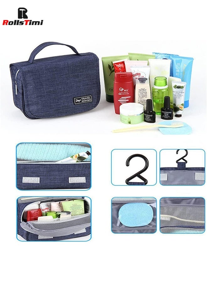 رولستيمي سعة كبيرة حقيبة أدوات الزينة حقيبة السفر مع شنقا هوك للرجال والنساء للماء السفر حقيبة مستحضرات التجميل الحمام حقيبة التخزين - Image 3