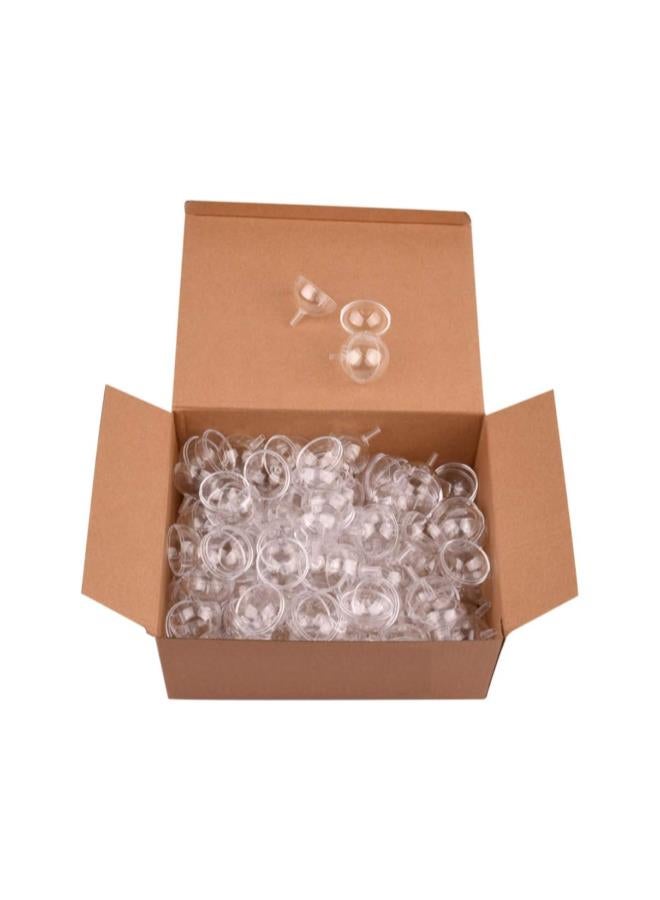25Pcs Clear Chocolate Box Holder Plastic Round Chocolate Candy Wrappers Holders Candy Packaging Case Flower Support Rack for Birthday Wedding Valentines Day Gift - Image 1