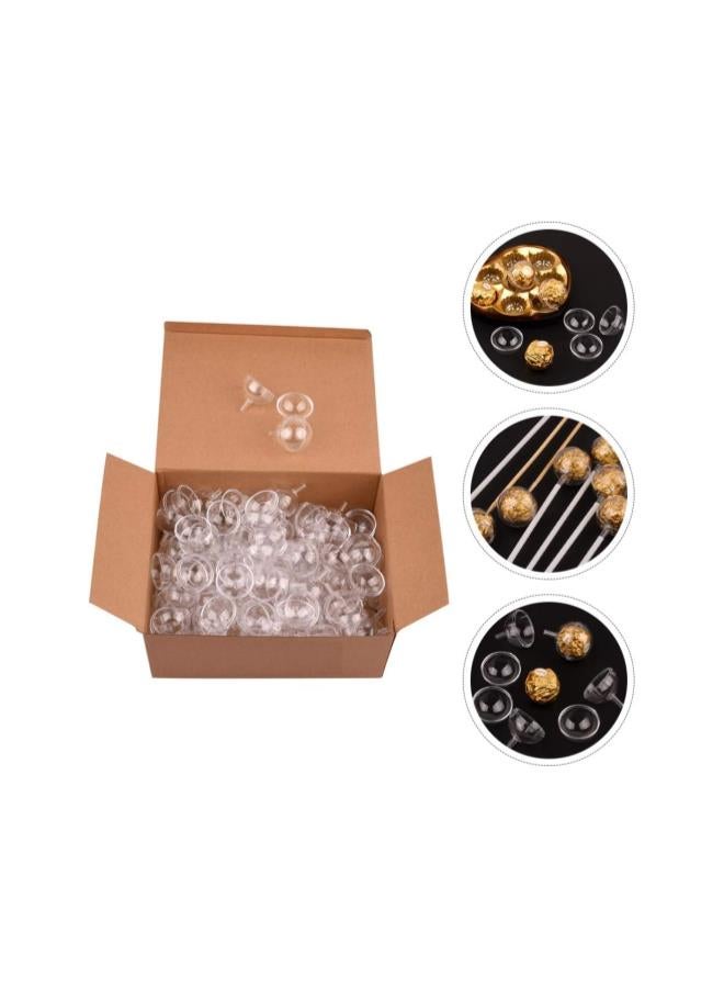 25Pcs Clear Chocolate Box Holder Plastic Round Chocolate Candy Wrappers Holders Candy Packaging Case Flower Support Rack for Birthday Wedding Valentines Day Gift - Image 4