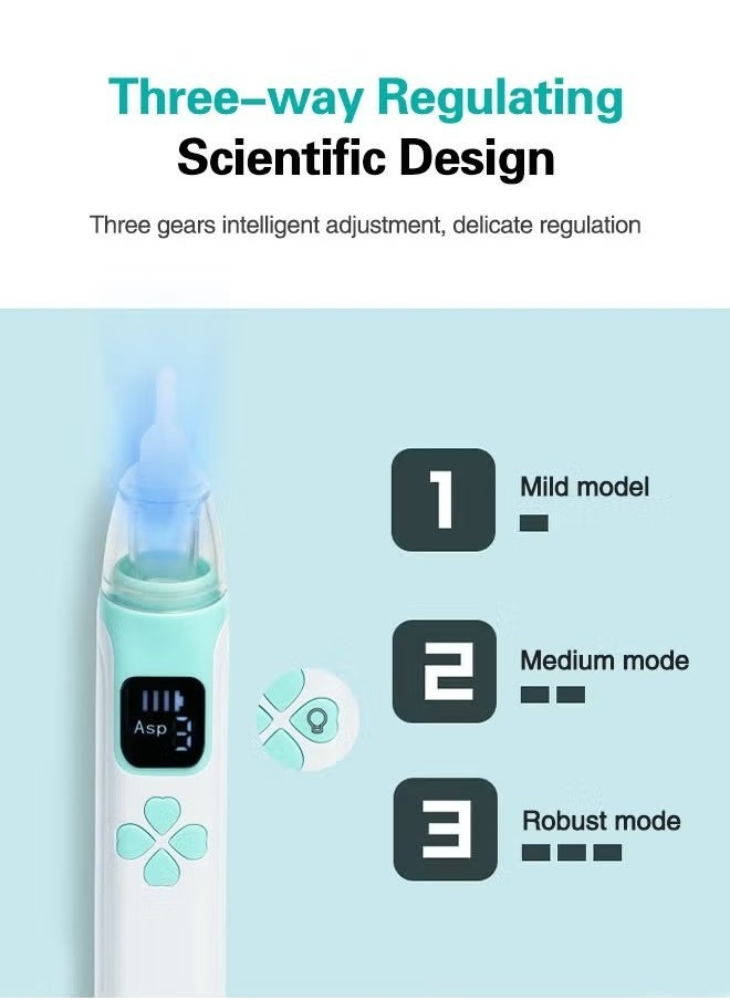 HAVEN Electric Baby Nasal Aspirator with Music & Light | 3 Adjustable Suction Levels | CE Certified Safe & Painless | 4 Silicone Heads + USB Rechargeable (20-Day Battery)  - Image 3