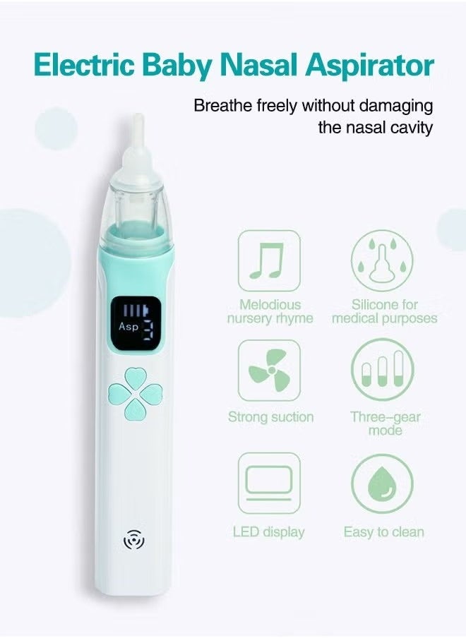 HAVEN Electric Baby Nasal Aspirator with Music & Light | 3 Adjustable Suction Levels | CE Certified Safe & Painless | 4 Silicone Heads + USB Rechargeable (20-Day Battery)  - Image 2