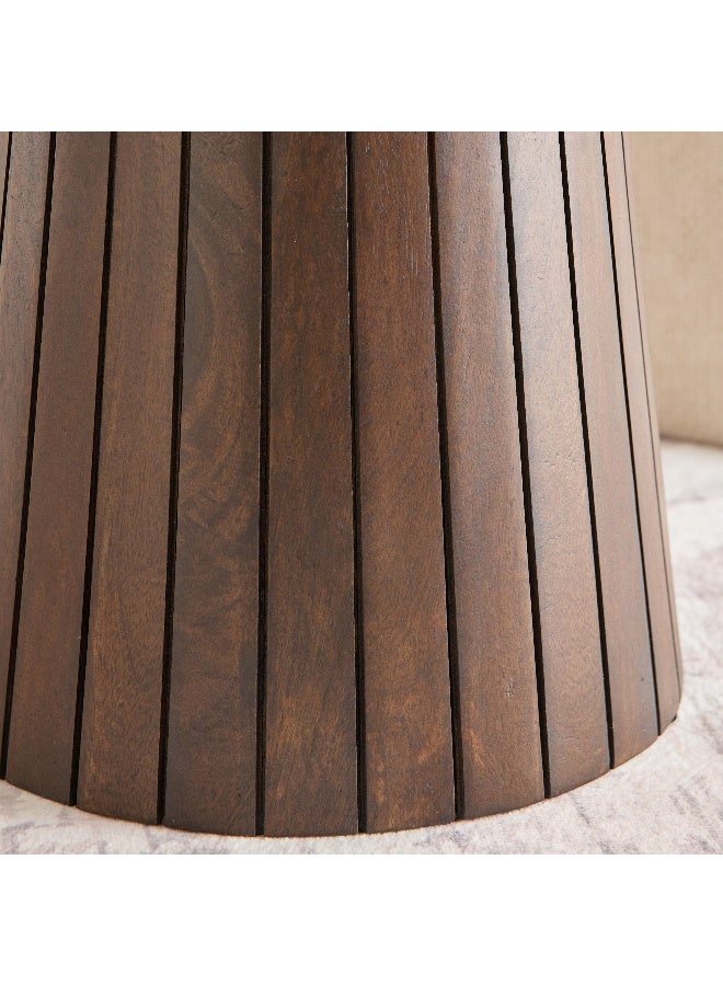 Home Box Ribella Travertine Top End Table for Home - Image 4