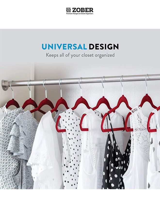 ZOBER Nonslip Velvet Hangers Shirt Hangers  Ultrathin Space-Saving - Image 2