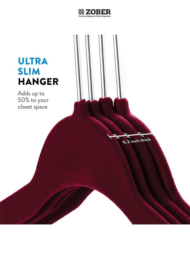 ZOBER Nonslip Velvet Hangers Shirt Hangers  Ultrathin Space-Saving - Image 3