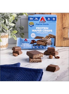 Atkins Chocolate Crème Protein Wafer Crisps, Protein Dessert, 4g Net Carb, 1g Sugar, High in Fiber, Keto Friendly, 5 Count  - Image 4