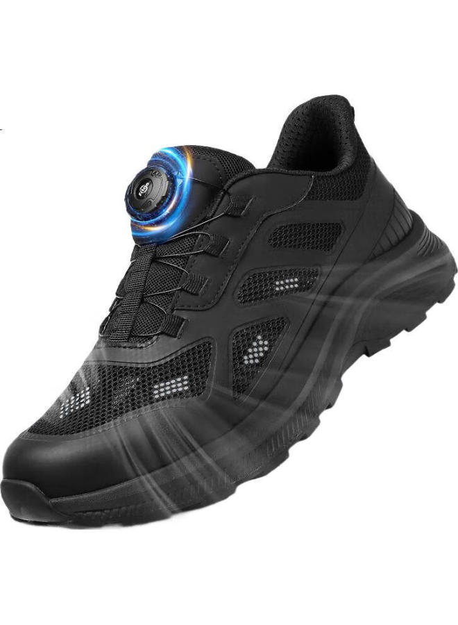 Strongman Men'S Sports Casual Shoes 3515 Outdoor Running Shoes Breathable Mesh Magnetic Shock Health Shoes Jdz002L Black 41 - Image 3