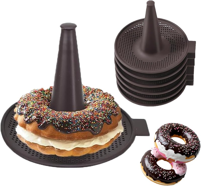 CJQINGRUN Silicone Donut Pan and Bagel Mold Set, 6-Piece Non-Stick Donut Molds for Baking, Doughnut Pan, Bagel Maker, Reusable & Easy Clean Bakeware for Homemade Pastries - Image 1