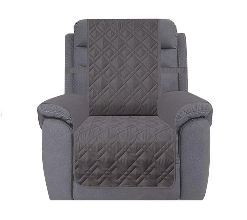 Ameritex Waterproof Nonslip Recliner Cover Stay in Place, Dog Chair Cover Furniture Protector, Ideal Recliner Slipcovers for Pets and Kids (Dark Grey, 23") - Image 1
