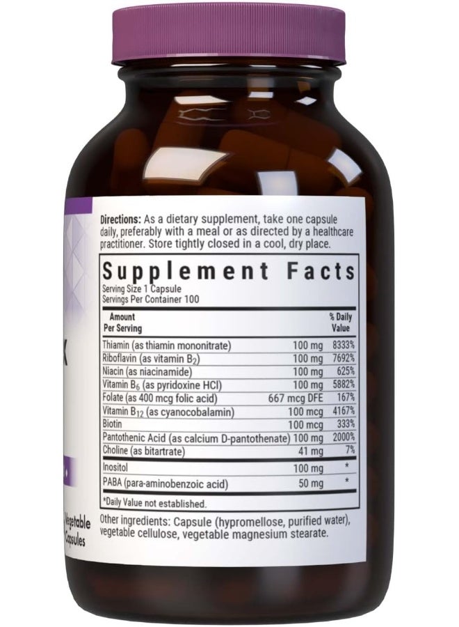 Blue Bonnet Bluebonnet Nutrition Blue Bonnet B-Complex 100 Vegetable Capsules - Image 2
