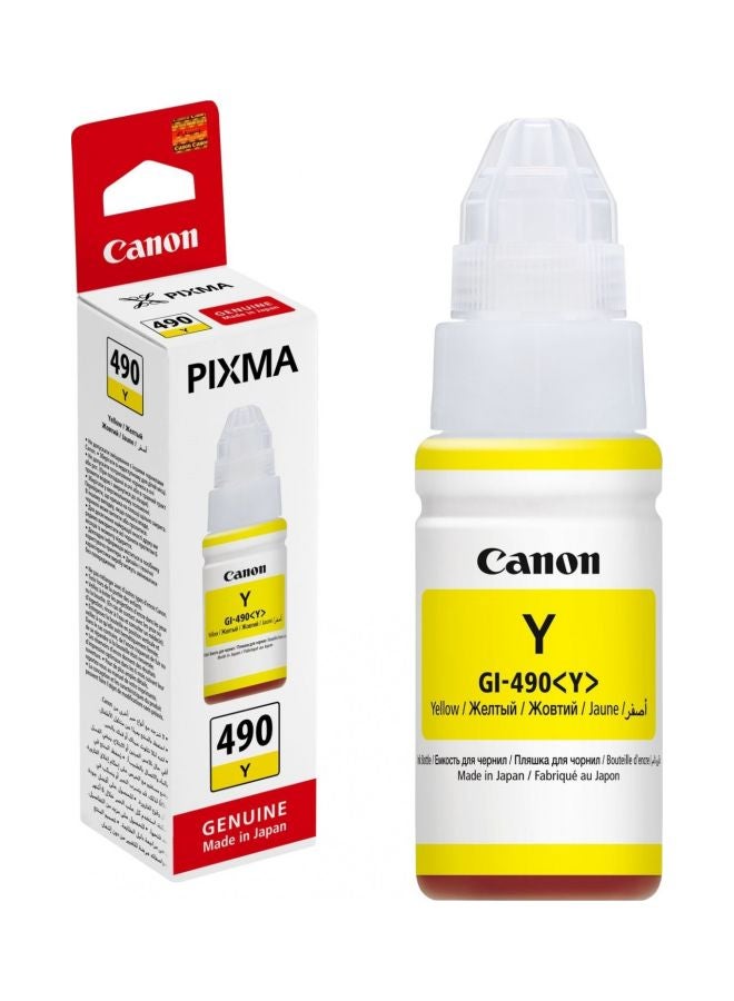 كانون عبوة إعادة تعبئة خرطوشة الحبر طراز GI-490 أصفر - Image 2