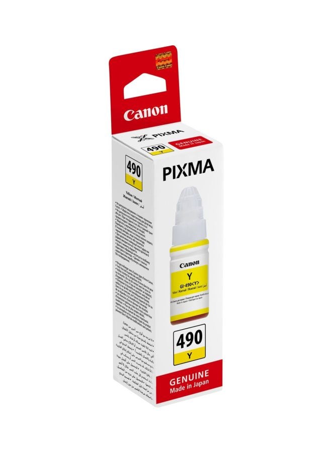كانون عبوة إعادة تعبئة خرطوشة الحبر طراز GI-490 أصفر - Image 4