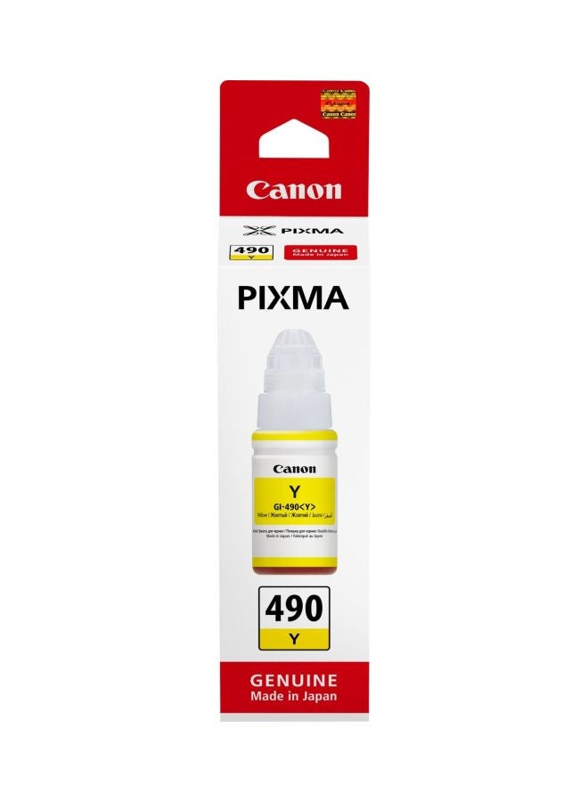 كانون عبوة إعادة تعبئة خرطوشة الحبر طراز GI-490 أصفر - Image 3