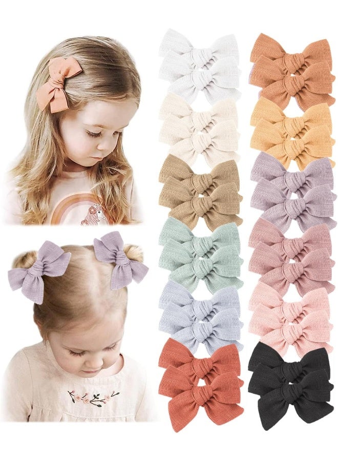 Niceye 24 PCS Baby Hair Bow Clips for Girls, Hair Bows Barrettes Handmade Accessories Alligator Clip for Babies Infant Toddlers Little Kids Teens - Image 1
