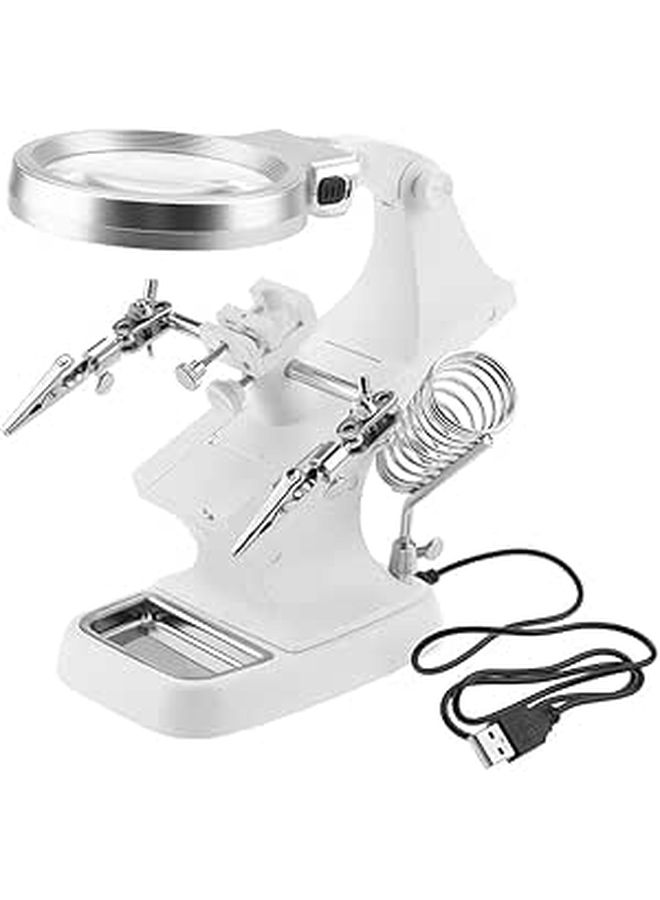 LED Magnifying Glass For Soldering With 360 Degree Rotation And Multifunctional Repair Tool - Image 1