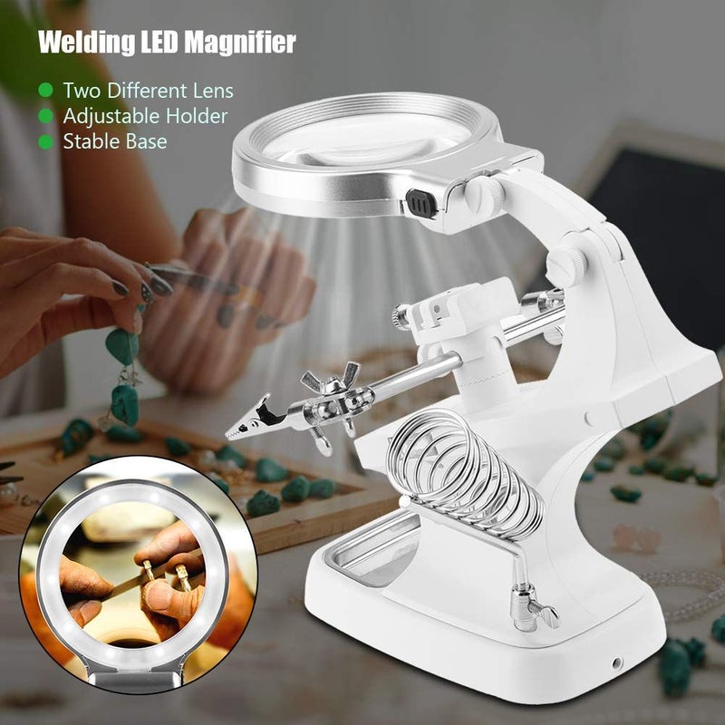 LED Magnifying Glass For Soldering With 360 Degree Rotation And Multifunctional Repair Tool - Image 4