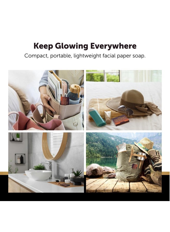 VALITIC Turmeric Kojic Acid Cleansing Soap Melting Sheets - Dark Spot Corrector Paper Soap - 100 Travel Size Facial Exfoliating Sheets With Vitamin C, Retinol, Collagen - 3 Pack - Image 3