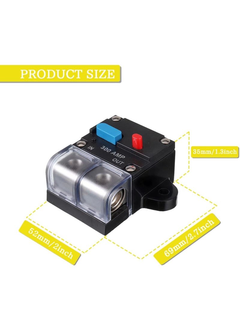 SOLARAE 300A Circuit Breaker - Resettable, Self Recovery, DC Smart Circuit Breaker With Manual Reset Button for Car Audio and Amps - Image 5