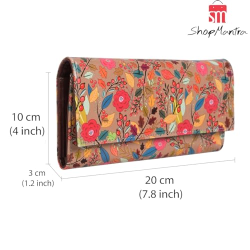 ShopMantra Wallet for Women's | Women's Wallet |Clutch |Vegan Leather | Holds Upto 6 Cards | 2 Notes and 1 Coin Compartment | Magnetic Closure | Brown - Image 5