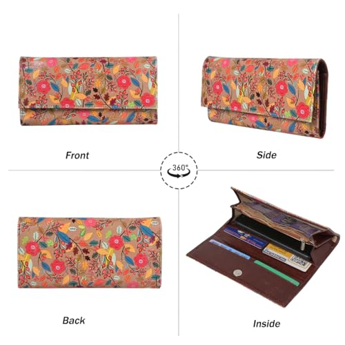 ShopMantra Wallet for Women's | Women's Wallet |Clutch |Vegan Leather | Holds Upto 6 Cards | 2 Notes and 1 Coin Compartment | Magnetic Closure | Brown - Image 4