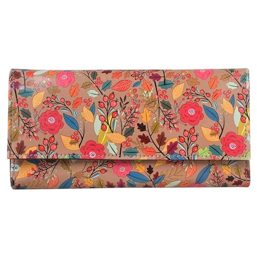 ShopMantra Wallet for Women's | Women's Wallet |Clutch |Vegan Leather | Holds Upto 6 Cards | 2 Notes and 1 Coin Compartment | Magnetic Closure | Brown - Image 1