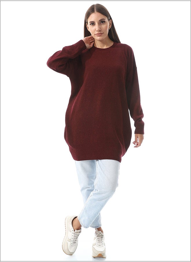 Andora Knitted Slip On Pullover _ Wind Red 