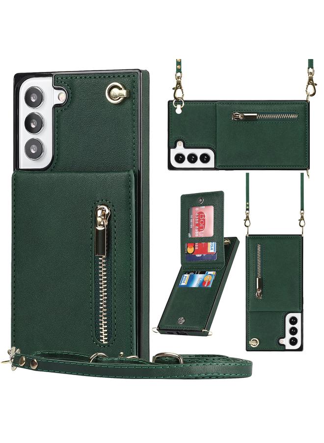 اس-توب جراب لهاتف Samsung Galaxy S21 FE 5G، جراب هاتف مربع الشكل مزود بسحاب وحقيبة لحمل البطاقات - Image 1