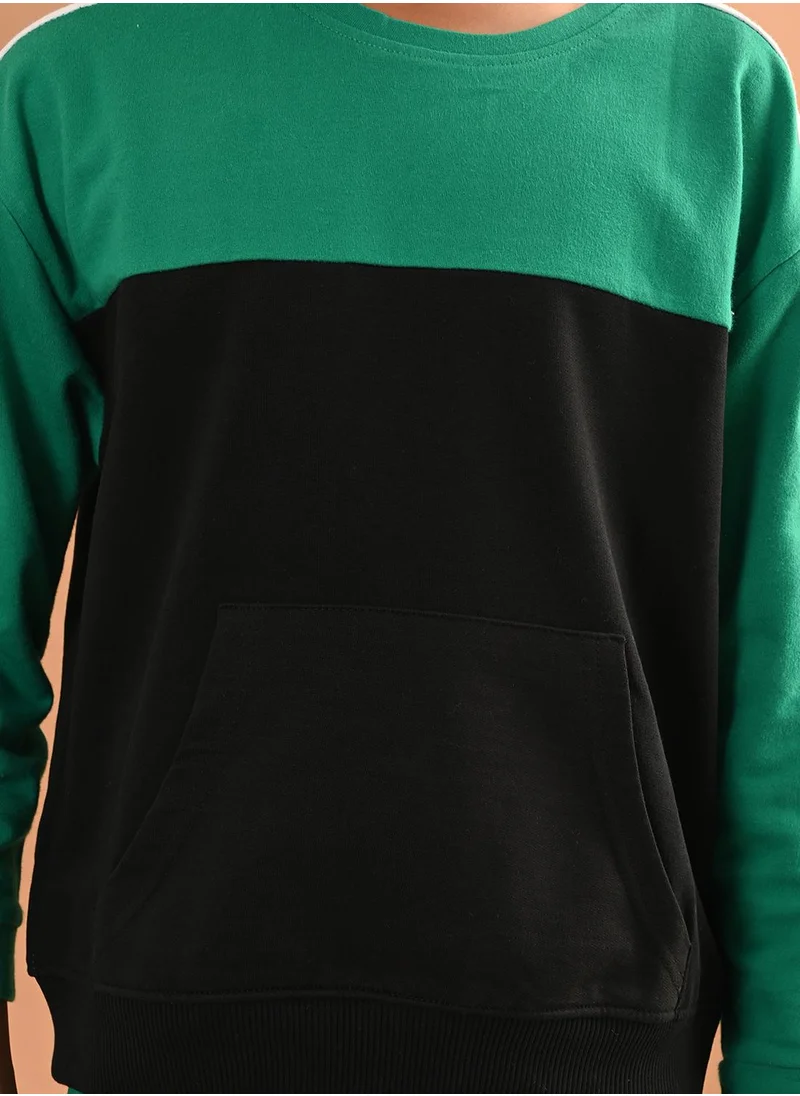 LILPICKS Solid Sweatshirt with Jogger Set