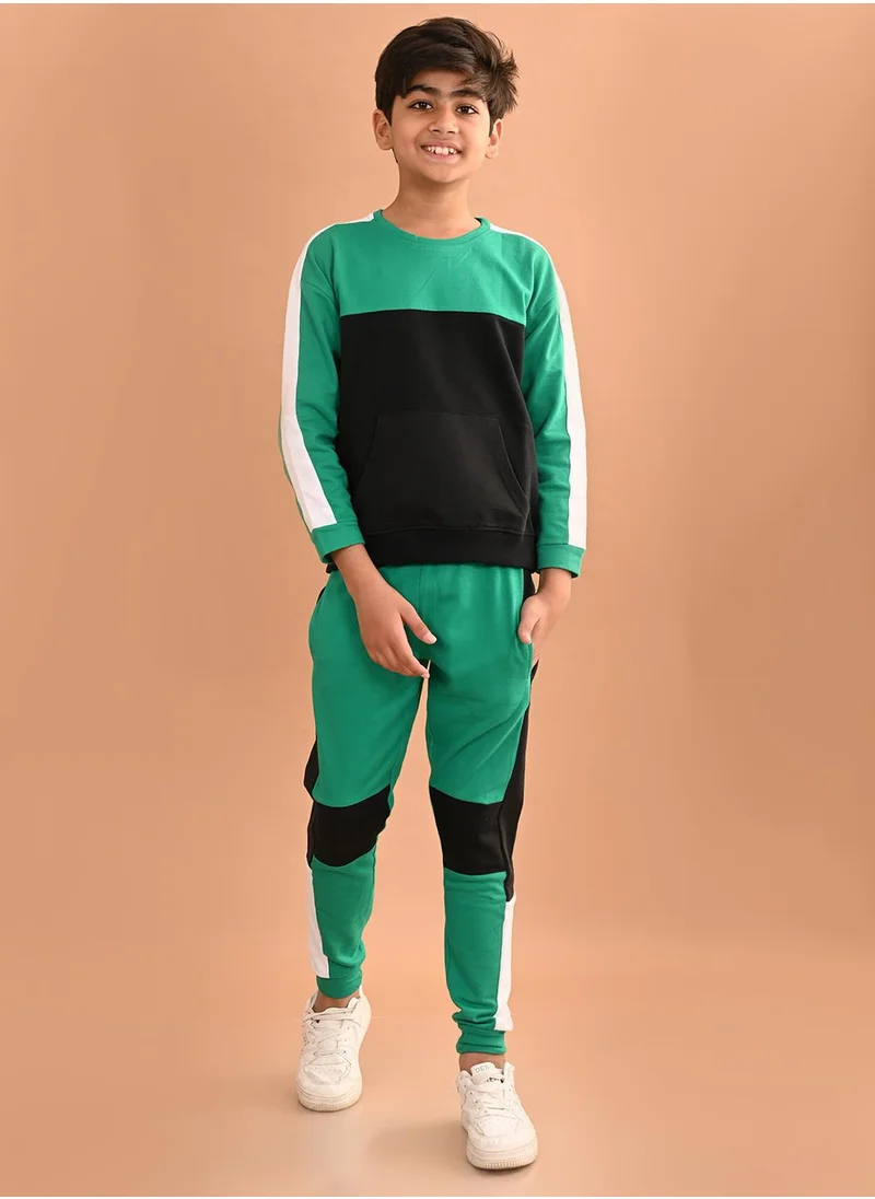 LILPICKS Solid Sweatshirt with Jogger Set