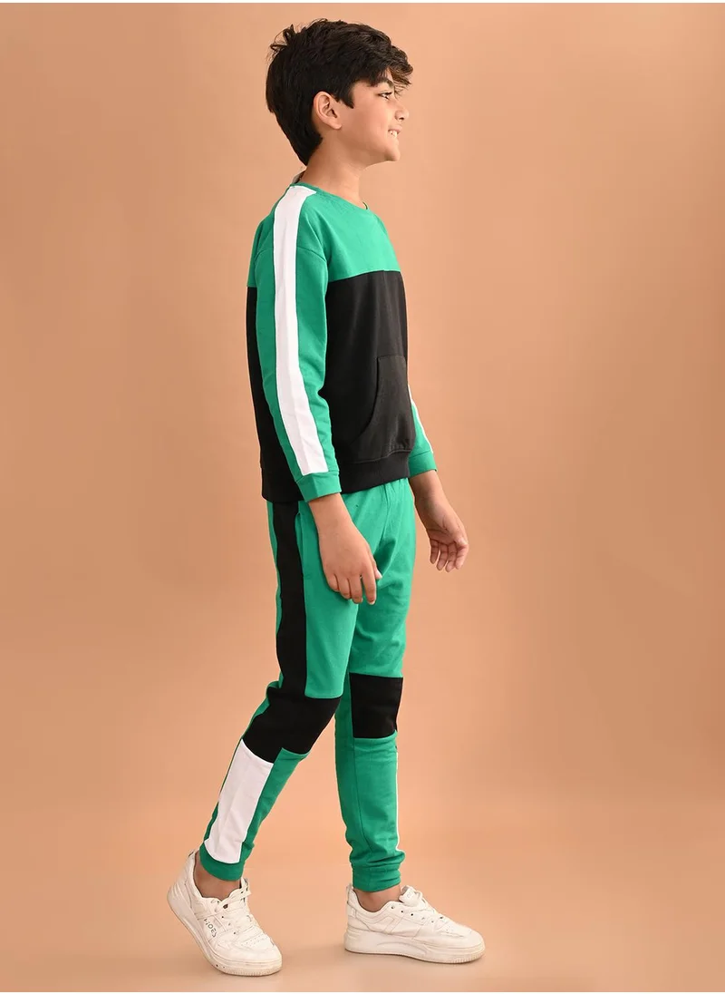 LILPICKS Solid Sweatshirt with Jogger Set