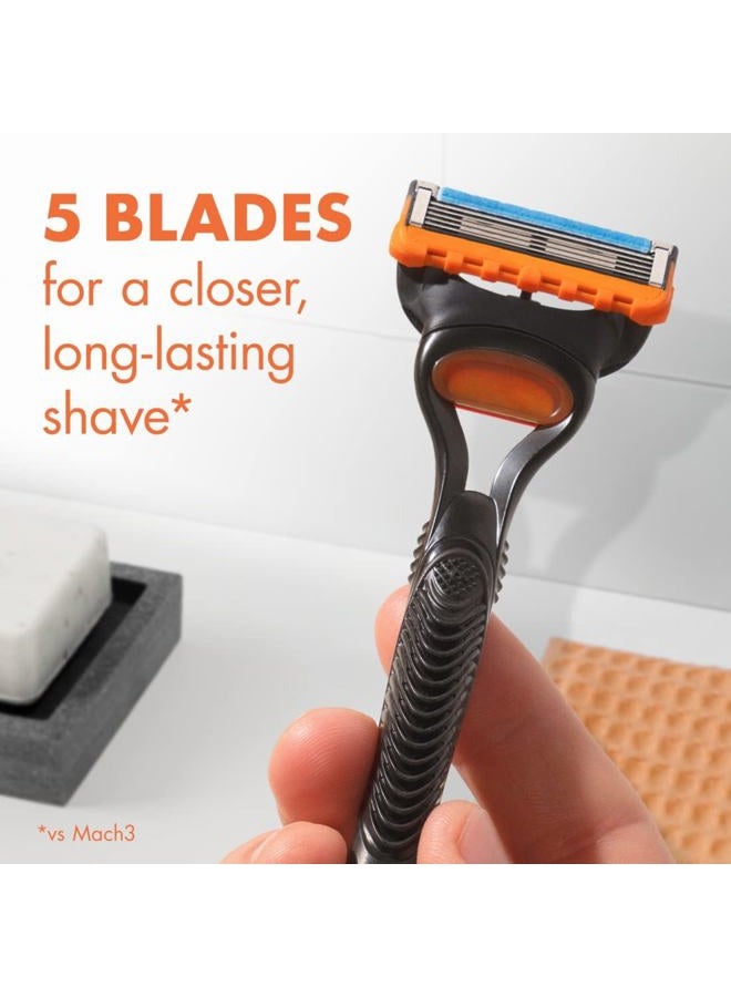 Gillette Fusion5 Razors for Men, 1 Razor, 4 Blade Refills, Lubrastrip for a More Comfortable Shave - Image 4