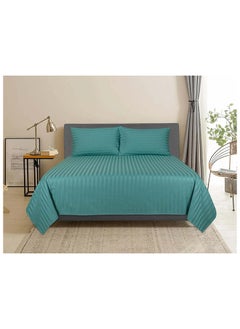 Hotel Collection HOTEL COLLECTION TEAL BLUE Flat Sheet with Single Pillow Case 160x240 cm  - Image 1