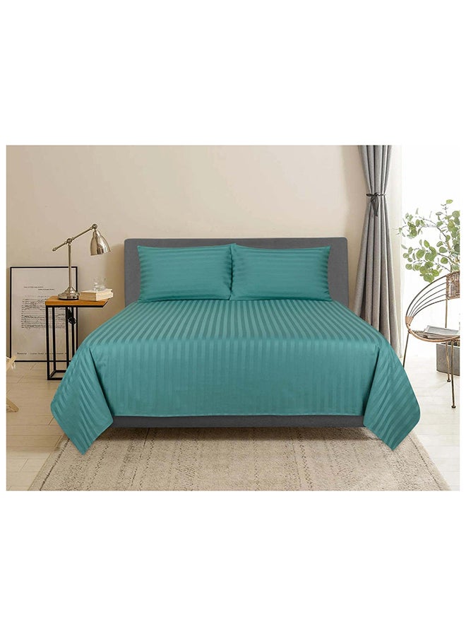 HOTEL COLLECTION TEAL BLUE Flat Sheet with Single Pillow Case 160x240 cm - Image 1