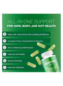 Moringa Moringa Powder Capsules Pure Nutrient Rich Moringa Powder A Natural Green Antioxidant Superfood Supports Energy Skin Health Gut Health+ Wessential Vitamins & Amino Acids A1  - Image 4