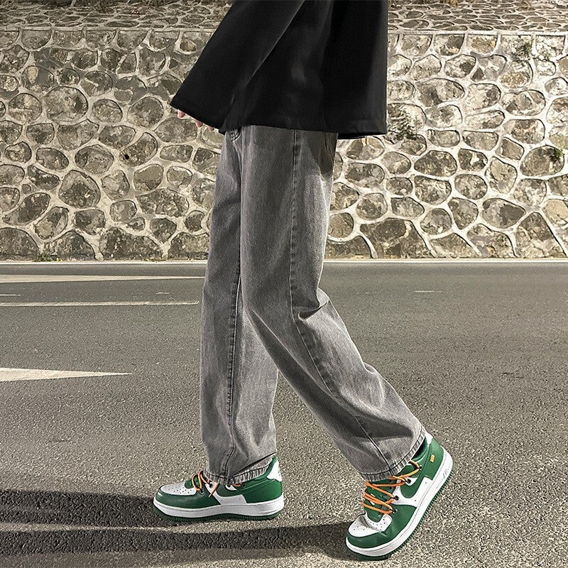 Unisex Classic Denim Jeans Loose Fit Daily Outdoor Wear - Image 1