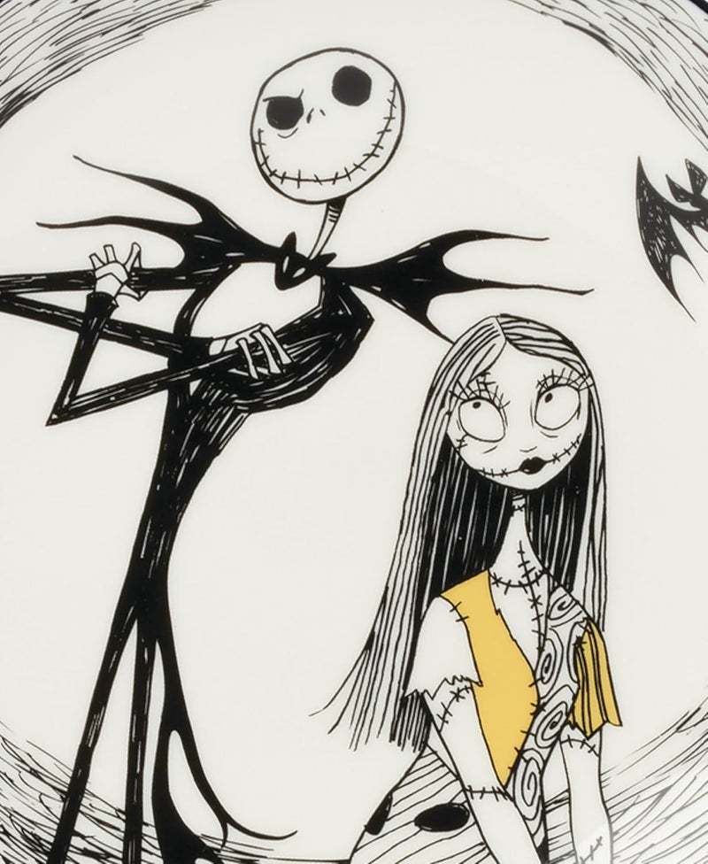 LENOX Dinnerware Set, Nightmare Before Christmas Accent Plates Set For 4, Jack Skellington, Halloween Decor Indoor, Porcelain, Dishwasher Safe, Microwave Safe, Halloween Dishes (White/Black, 4 Pieces) - Image 5