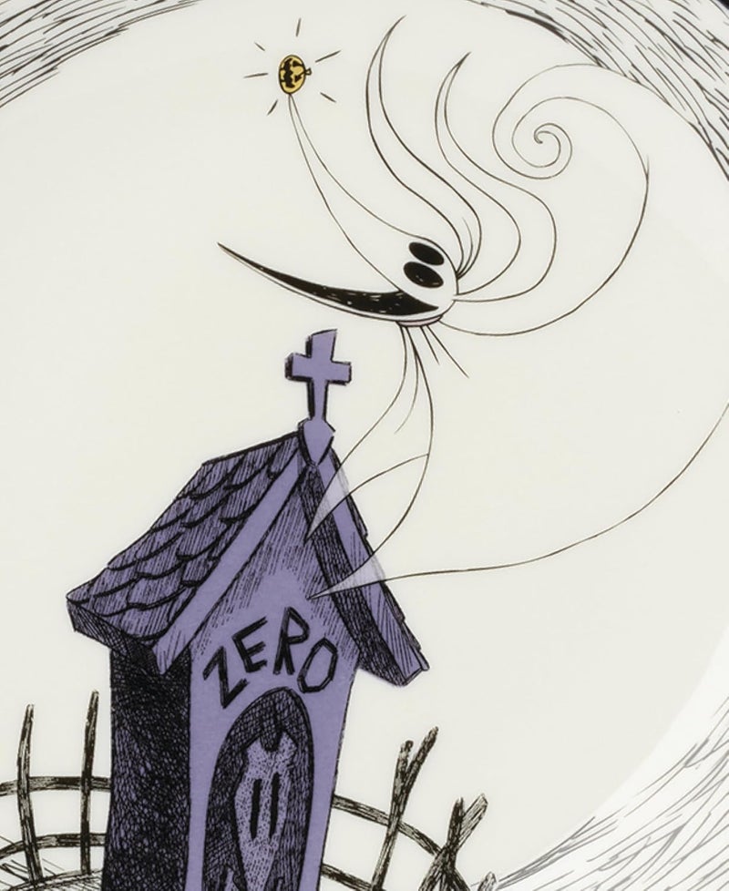 LENOX Dinnerware Set, Nightmare Before Christmas Accent Plates Set For 4, Jack Skellington, Halloween Decor Indoor, Porcelain, Dishwasher Safe, Microwave Safe, Halloween Dishes (White/Black, 4 Pieces) - Image 4