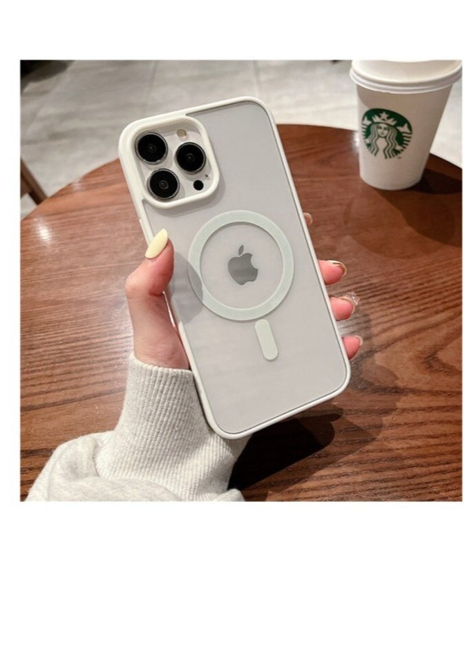 إيف iPhone 12 Pro مع MagSafe وطلاء مضاد للأصفر، وغطاء خفيف الوزن وخفيف الوزن يدعم ملحقات Mag Safe - Image 1