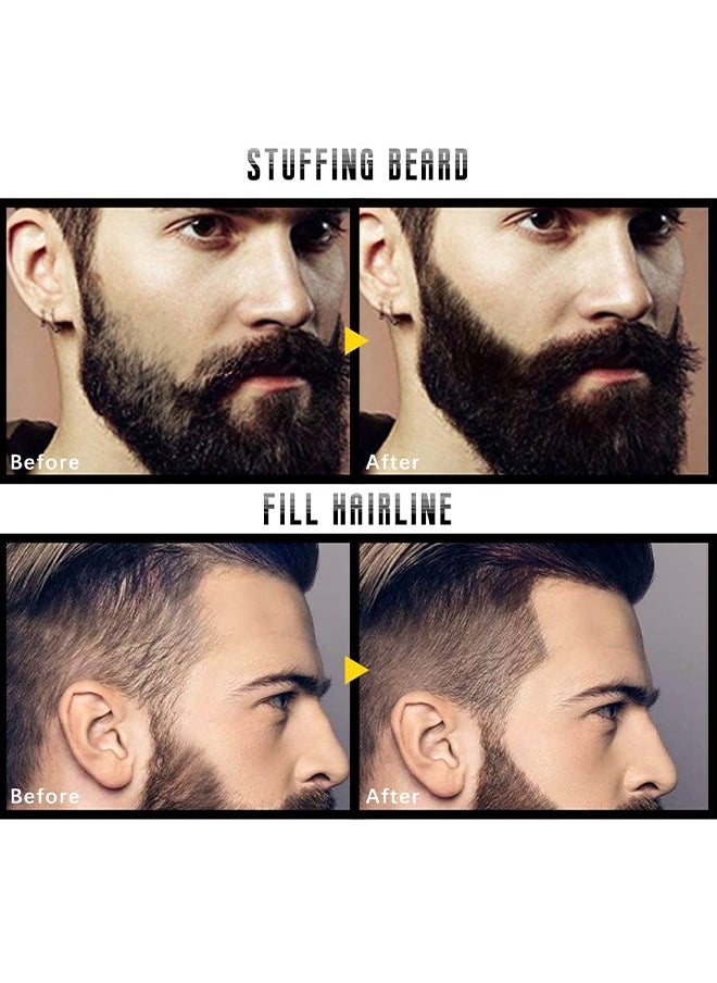 East Moon - Beard Shaping Pen, Three-In-One Beard Filler Pen, Beard Powder And Beard Brush, Waterproof And Sweat-Proof Long-Lasting Coverage - Image 1