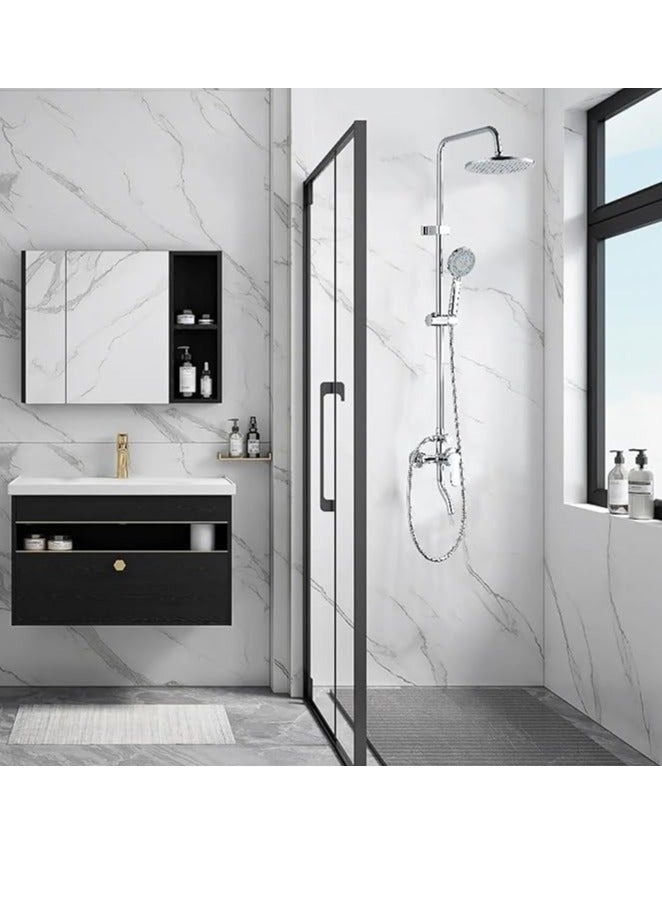 ModiX Stainless Steel Shower Wall Panel System | 5 Function Hand Shower Top Spray, Inner Tube and Shower Rod Shower System  - Image 5
