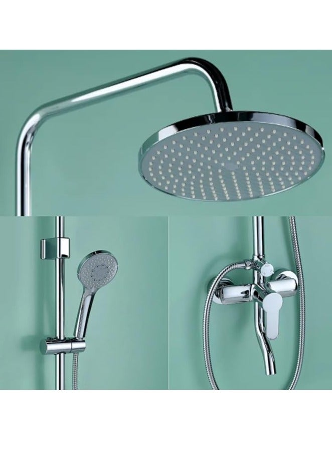 ModiX Stainless Steel Shower Wall Panel System | 5 Function Hand Shower Top Spray, Inner Tube and Shower Rod Shower System  - Image 3